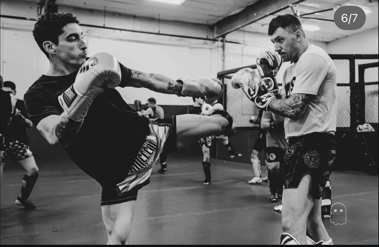 Flowstate Martial Arts fighters sparring in the gym